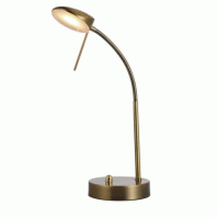 Lexi Lighting-Jella LED Table Lamp – Antique Brass / Satin Chrome